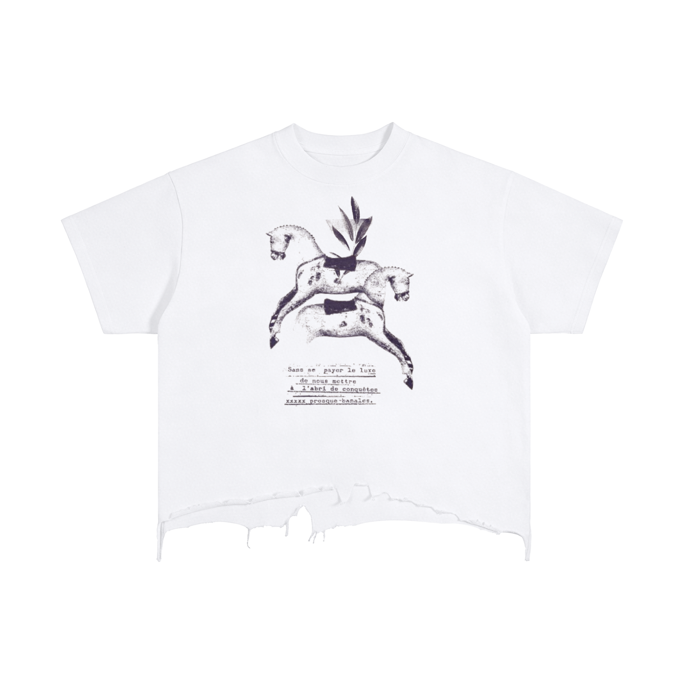 Vintage Wash Boxy Distressed Hem T-Shirt