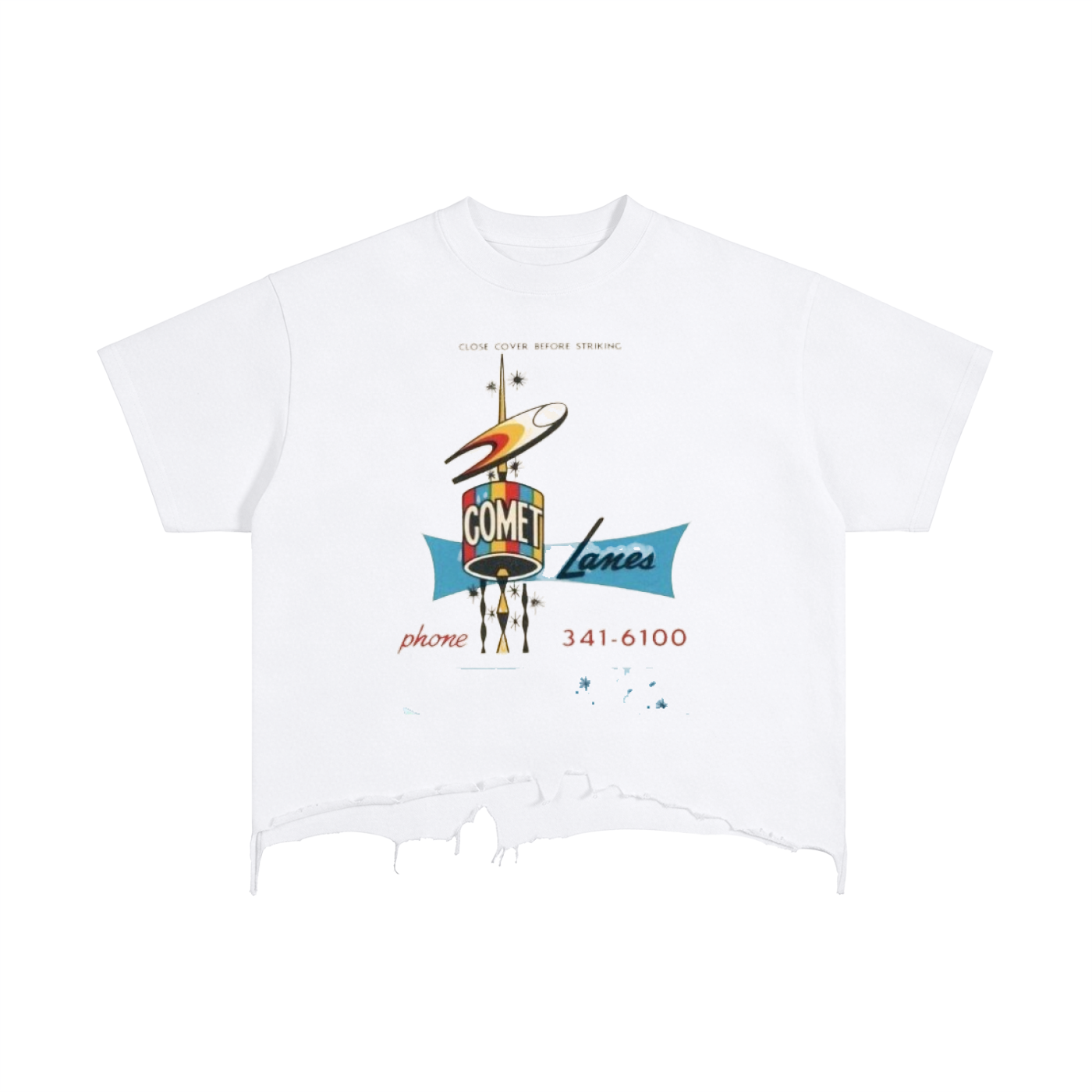 Vintage Wash Boxy Distressed Hem T-Shirt