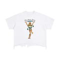 Vintage Wash Boxy Distressed Hem T-Shirt